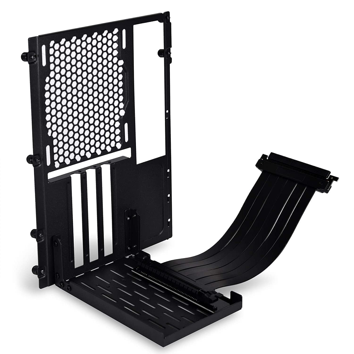 Lian Li O11D Mini Vertical GPU Bracket Kit with 200mm PCIe Gen3 Riser Cable, Black