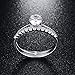 AVECON 1.2ct White Gold Bridal Ring Sets Round Cut CZ Engagement Rings promise rings for her wedding bands for Women Size 5-10