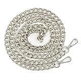 Symuitrc 10MM Width Iron Flat Chain Strap Handbags Replacement Chains for Wallet Clutch Satchel Tote Bag Length 51