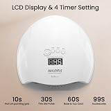 NAILGIRLS 150W UV LED Nail Lamp 4 Timer Auto Sensor Detachable Base Gel Dryer view 3