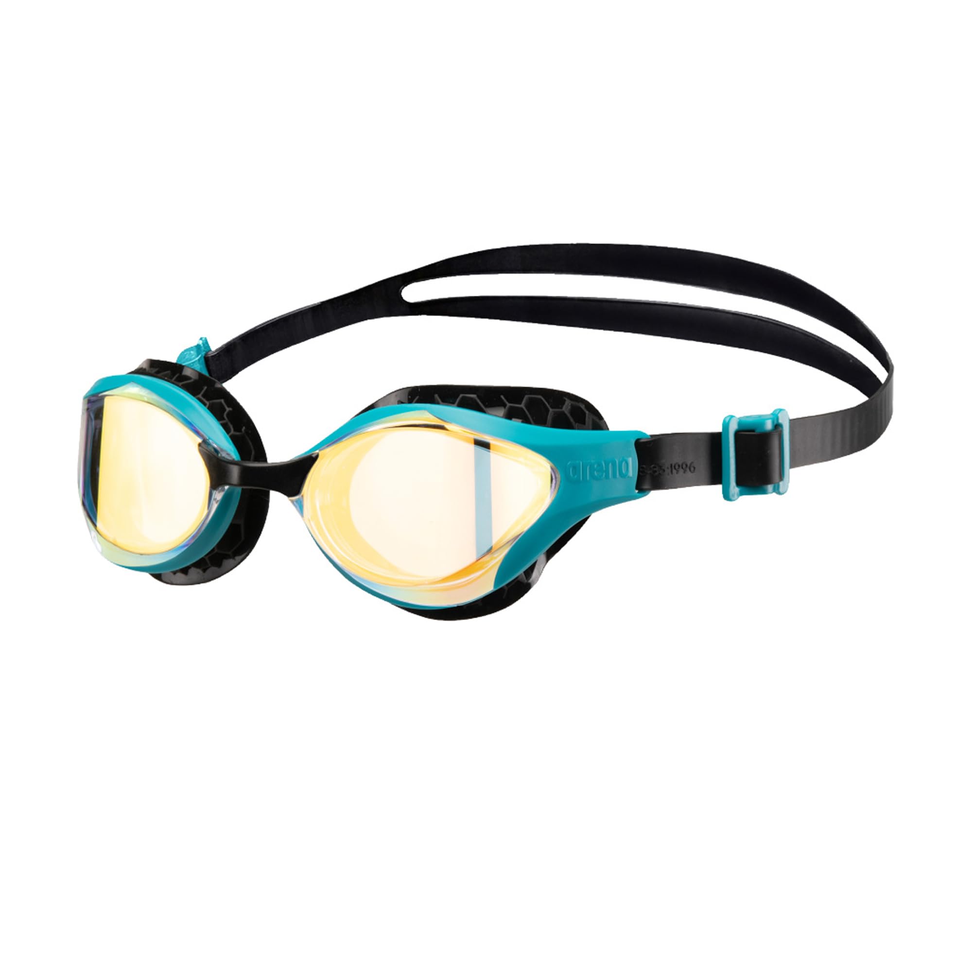 Arena Air Bold Swipe Mirror Goggles - Yellow Copper/Green Lake