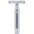 Edwin Jagger DES89BL Chrome Short DE Safety Razor (Closed Comb)