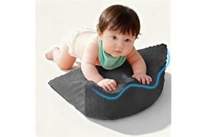 Funpkoser Tummy Time Pillow for Infants | Gas and Colic Relief with Memory Foam Support | for Neck, Shoulder & Body Developme