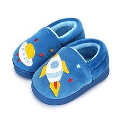 ESTAMICO Boys Girls Warm Slippers Cartoon Car Kids