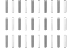 HARFINGTON 50pcs Dowel Pins M2(2mm) x 10mm 304 Stainless Steel Cylindrical Shelf Support Peg Pin Rod Fasten Elements for Metal Devices Wood Furniture DIY Installation, Silver