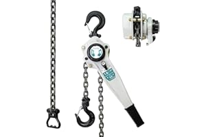 TOYO Lever Chain Hoist 3500Lbs 20ft,Chain Come Along 1.6T 20Ft Ratchet Chain Puller Hoist Alloy Steel G80 Chain 2 Heavy Duty 