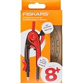 Fiskars 2-Piece Plastic Compass &amp; Protractor Set, Color May Vary | Math Geometry Kit for Kids 8+, Back to School Supplies, Includes Pencil