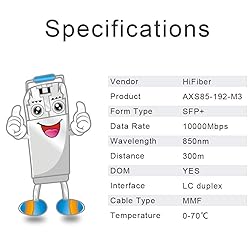 H!Fiber 10G Multimode SFP+ LC Module, 10GBase-SR