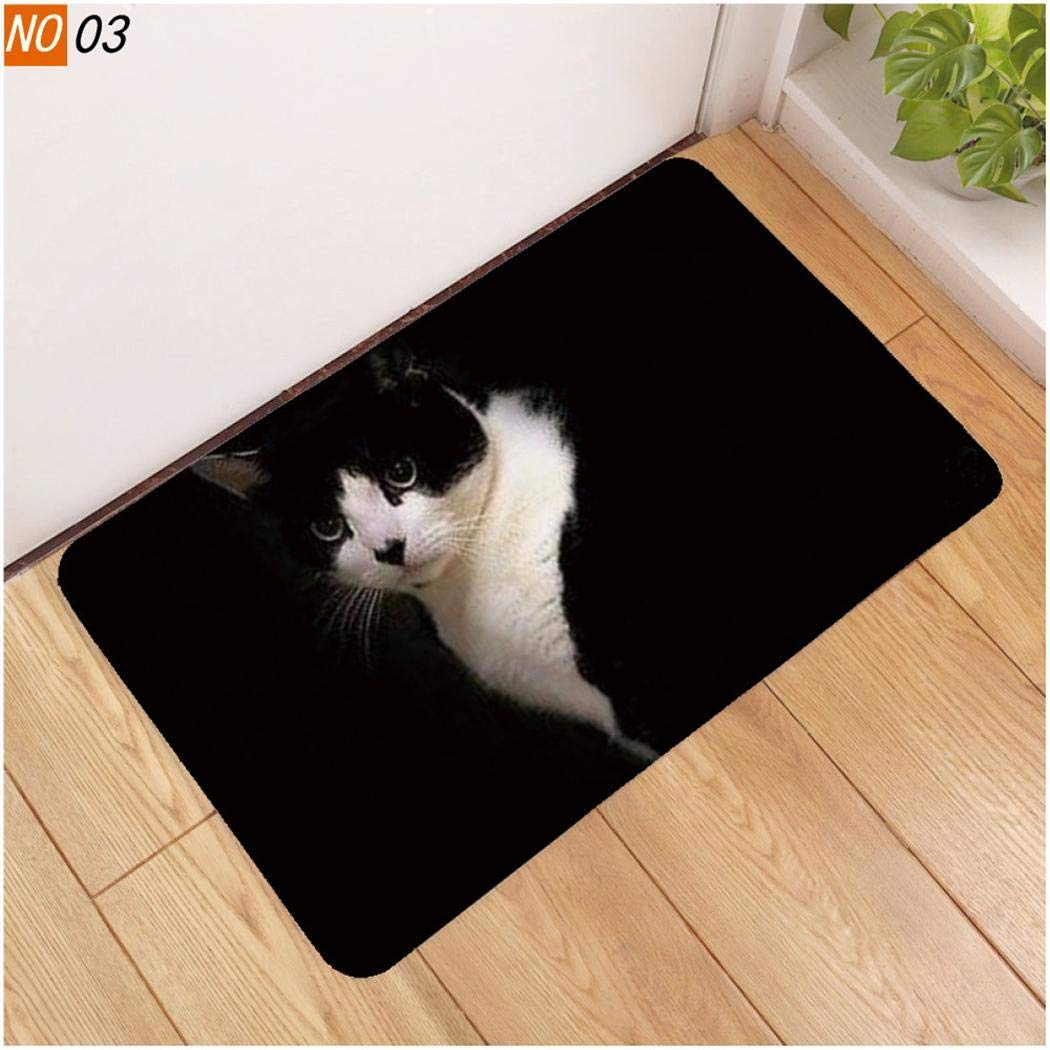 fnemo 1PCS Fashion Water-absorb Floor Bath Mat Charming Cats Memory Foam Anti-slip Floormat Area Rugs