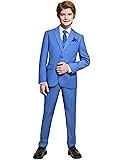 Marvelous World Boys Suits Dusty Blue Slim Fit Size