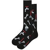 Hot Sox Men's Plumber Socks 1 Pair, Black, Men's 10-13 Shoe