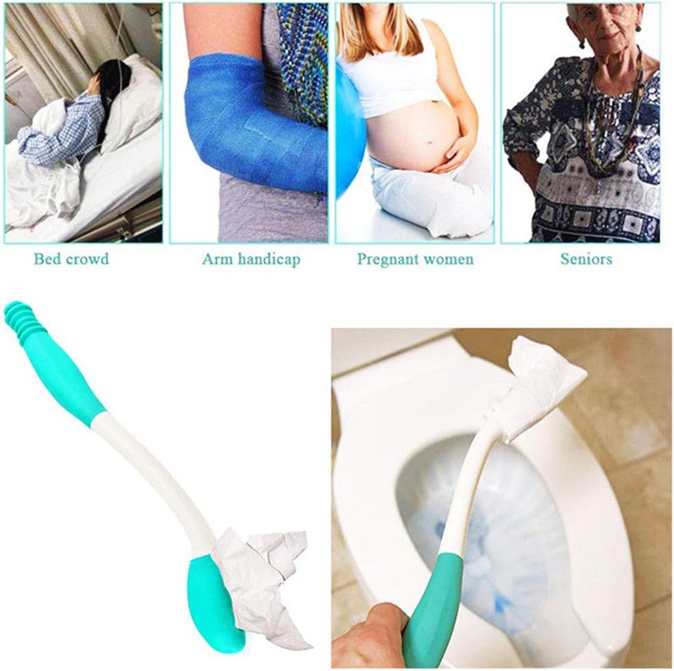 SoulQ Toilet Tissue Aids Tools,Bottom Wiper,Tissue Grip Long Handle Reach Comfort Aid Holder Toilet Paper Toilet Aid Self Wipe Helper: Health & Personal Care