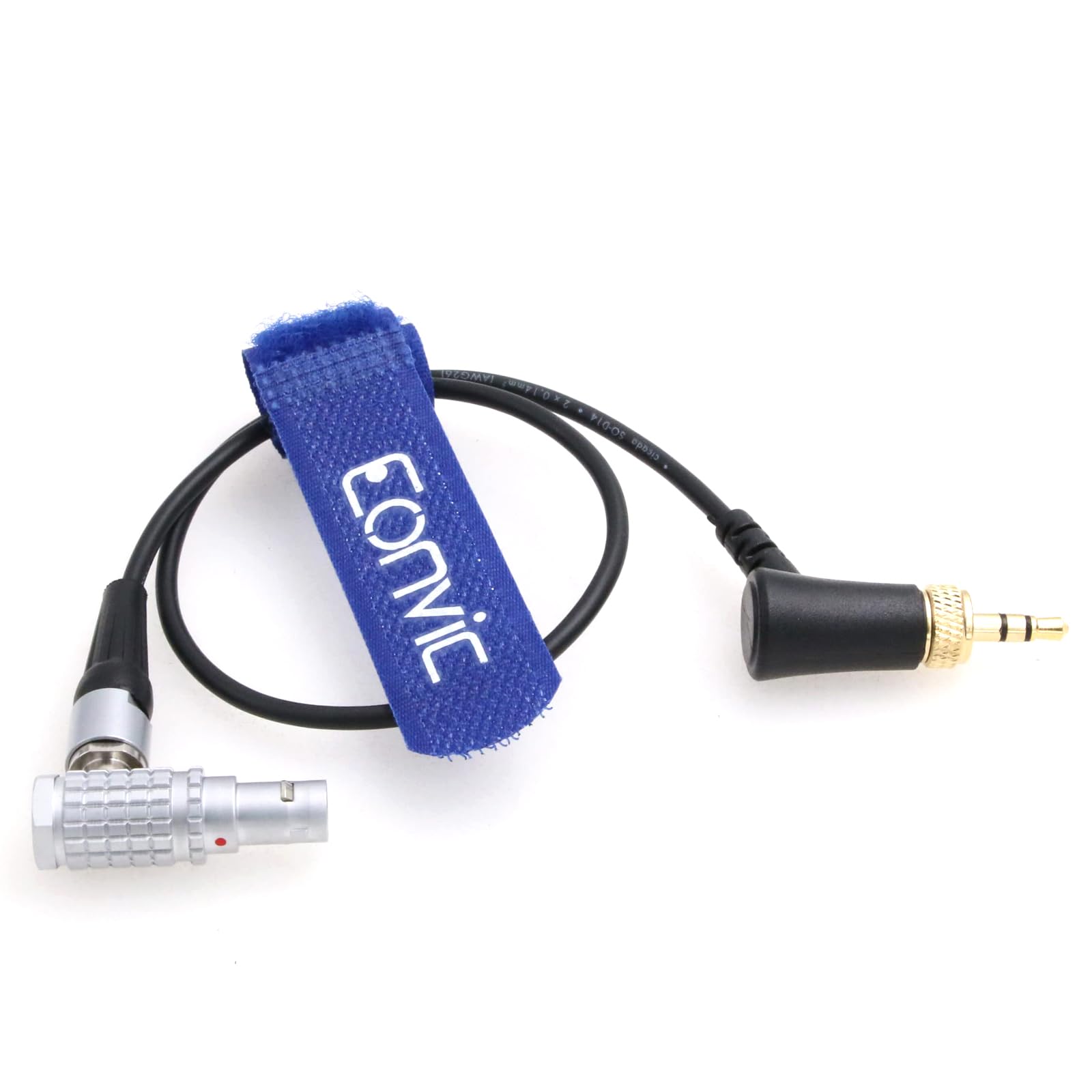 Eonvic Timecode Cable for Red Komodo Tentacle Sync Locking 3.5mm TRS Right Angle to EXT 9 Pin