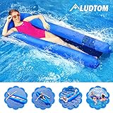 ludtom Inflatable Pool Floats Water Hammock for Adults 440lb Capacity Pool Float Swimming Pool Lounger No Pump Needed with Compact Carry Bag【2019 Upgraded】