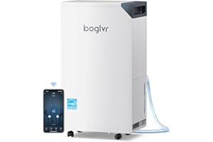 BOGLVR 4500 Sq.Ft. Most Efficient Energy Star 2025, Max 80 Pint/D (Standard 52Pint/D) Smart Compressor Dehumidifier with APP/WIFI, Intelligent Humidistat for Basement, Home, Bedroom, Bathroom, Garage (LIBRA)