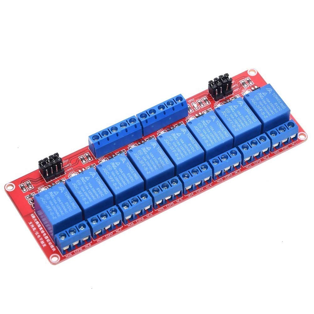 Photo 1 of ANMBEST Relay Module with Optocoupler High/Low Level Trigger for Arduino (5, 5V Relay 8 Channel)