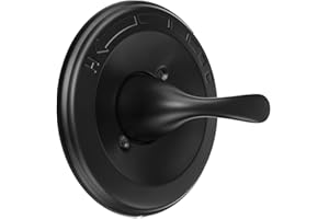 WUDEY Matte Black Shower Handle T13020-BL- Replacement for Delta Classic 13/14 Series Single-Function Trim Kit, Compatible with Delta R10000 Series Shower Valves
