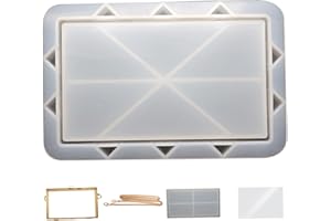 Resin Shaker Mold, Silicone Purse Mold, Non-stick DIY Resin with Chain, Reusable Frame for Women and Girl Rectangle