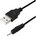 uxcell USB Replacement Charger Cable, Fast Charging Cord DC 2mm Small Pin, Flexible Plug Barrel Connector 70cm Portable Cable for Nokia N78 N79 5230 5320 5310, Black