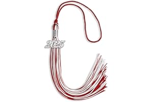Endea Graduation Mixed Double Color Tassel with Silver Date Drop