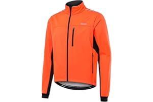ARSUXEO Thermal Fleece Winter Cycling Jacekt for Men Windproof Insulated Bike Running Active Jacket