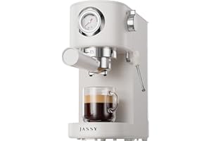 JASSY Espresso Coffee Machine 20 Bar Cappuccino Maker, Barista Espresso Maker for Home with Milk Frother Wand for Espresso/Cappuccino/Latte,Touch Screen Brewing Control,1376W