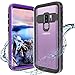 Samsung Galaxy S9 Plus Case Waterproof, Shockproof Case, Heavy Duty Clear Bumper Case with Built-in Screen Protector Desgin for Galaxy S9+ Plus (6.2 Inch,Purple)