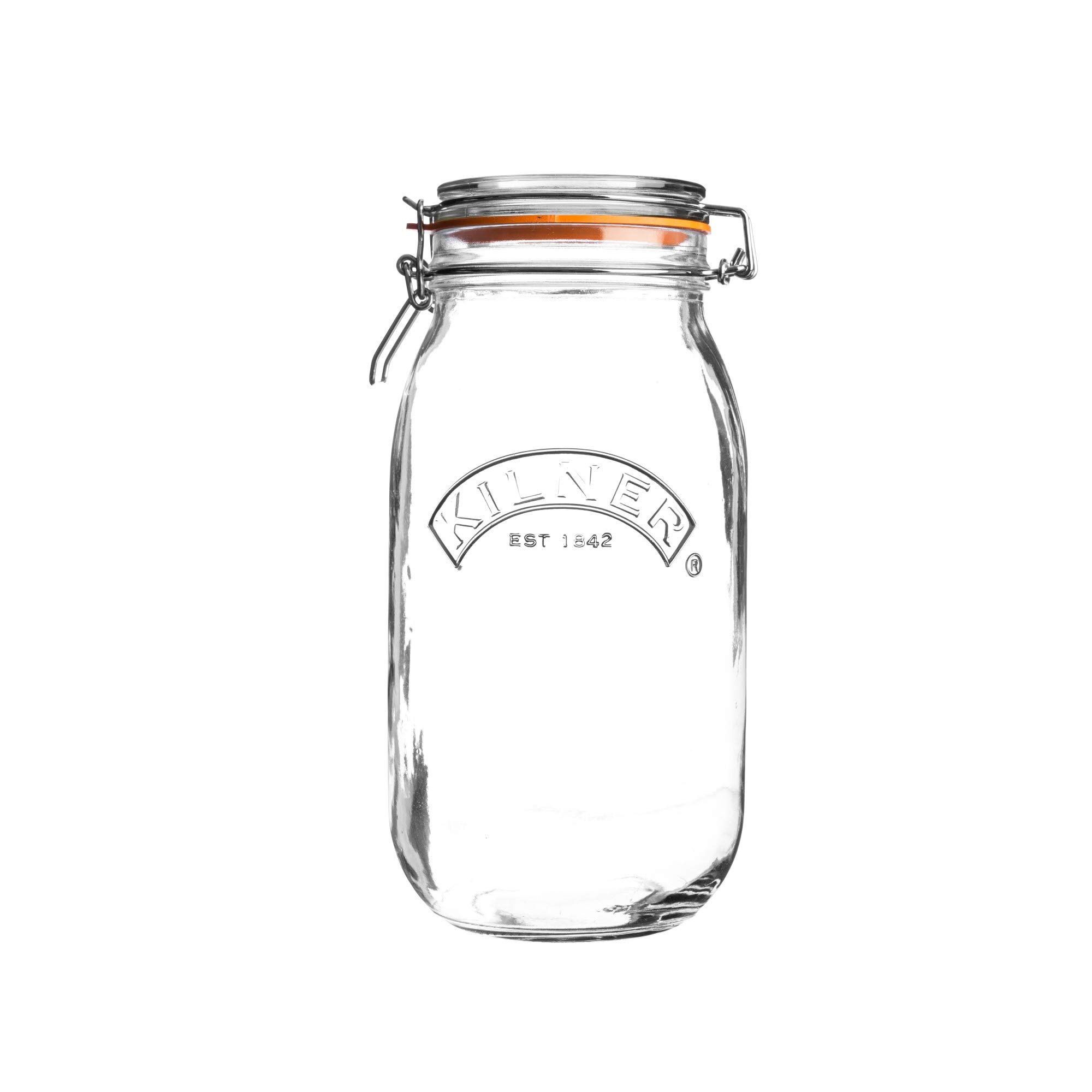 Kilner Clip Top Jar 3 Litre (3000 ml) Airtight Glass Storage Jar for Preserving Fruits Vegetables Coffee Tea Rice Flour Nuts Pasta