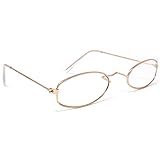Skeleteen Old Man Costume Glasses - Gold Oval