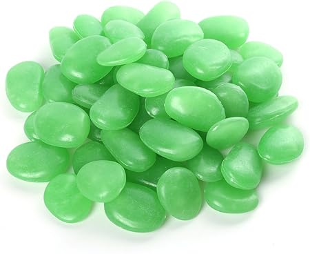 Amazon Com Glow In The Dark Garden Pebbles Decorative Glow