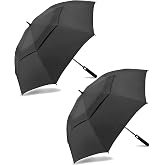 MRTLLOA Extra Large Golf Umbrella,54/62/68/72 Inch Automatic Open Umbrella | Double Canopy Vented Windproof, 210T Pongee Fabric Waterproof , Large Umbrellas for Rain Heavy Duty, Big Umbrella, Oversized
