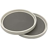 2-Pack 12-Inch Lazy-Susans Turntable-Organizer Cabinet-Collection - Non-Slip BPA-Free