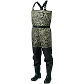 BASSDASH Camo Breathable Boot Foot Hunting Waders Ripstop Lightweight Chest Wader for Fishing ATV