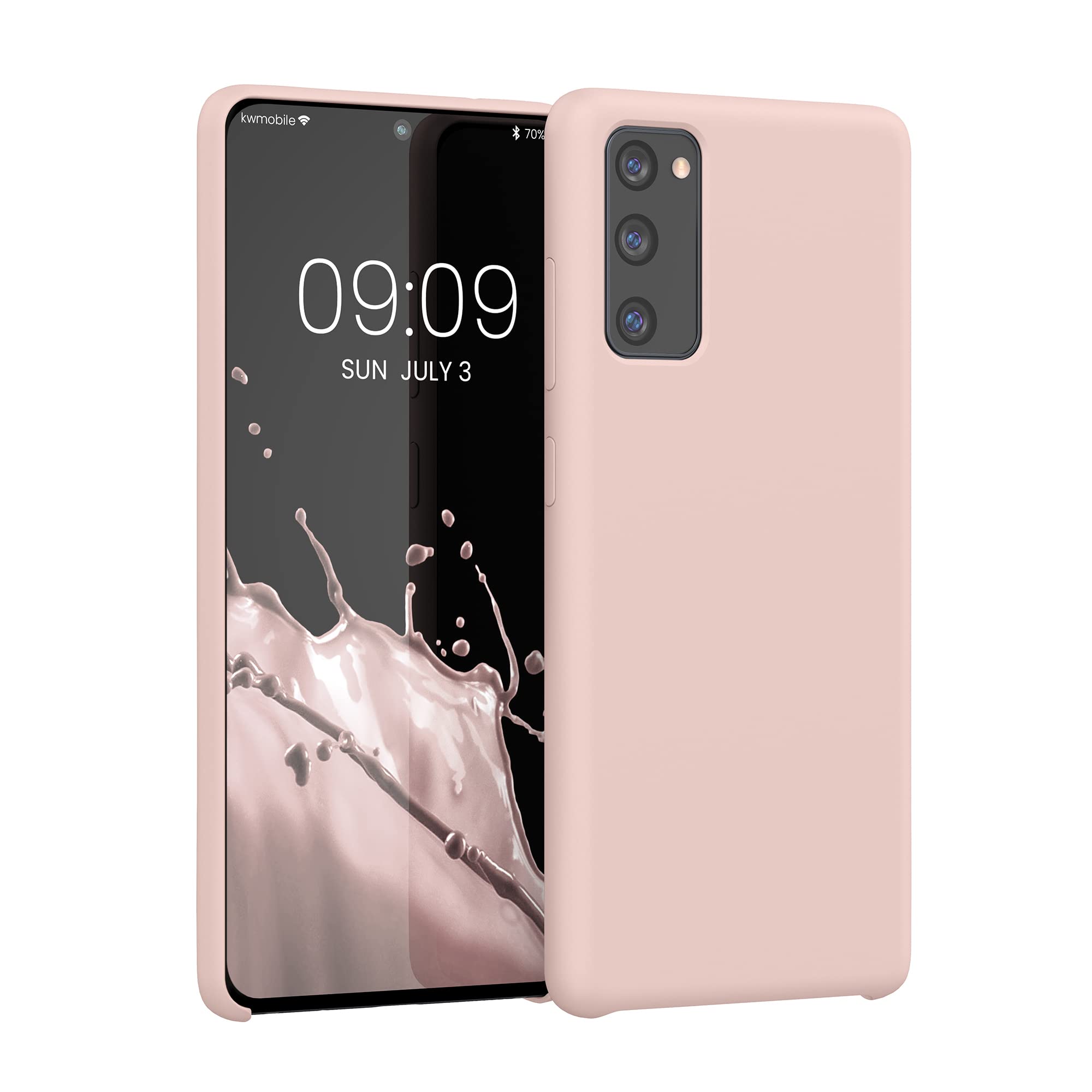 kwmobile Case Compatible with Samsung Galaxy S20 FE Case - TPU Silicone Phone Cover with Soft Finish - Antique Pink Matte