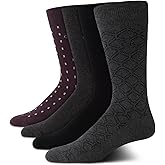 Calvin Klein Mens Crew Socks - 4 Pack Soft Cotton Blend Cushioned Crew Dress Socks for Men, for Formal, Casual and Work Wear