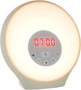 Lumie Sunrise Alarm with Sunset Sleep Feature and Mood Lighting, White view 1