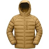 TBMPOY Men's Puffer Jacket Lightweight Hooded Winter Warm Water-Resistant Coat for Ski Casual Travel