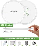 zemty 24W LED Ceiling Light 2100LM 3 Color Temp 3000K 4500K 6000K Round view 3