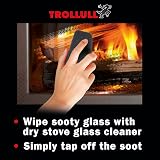 Trollull Stove Glass Cleaner for Woodburning Stoves 2 Pieces with Sponge view 4