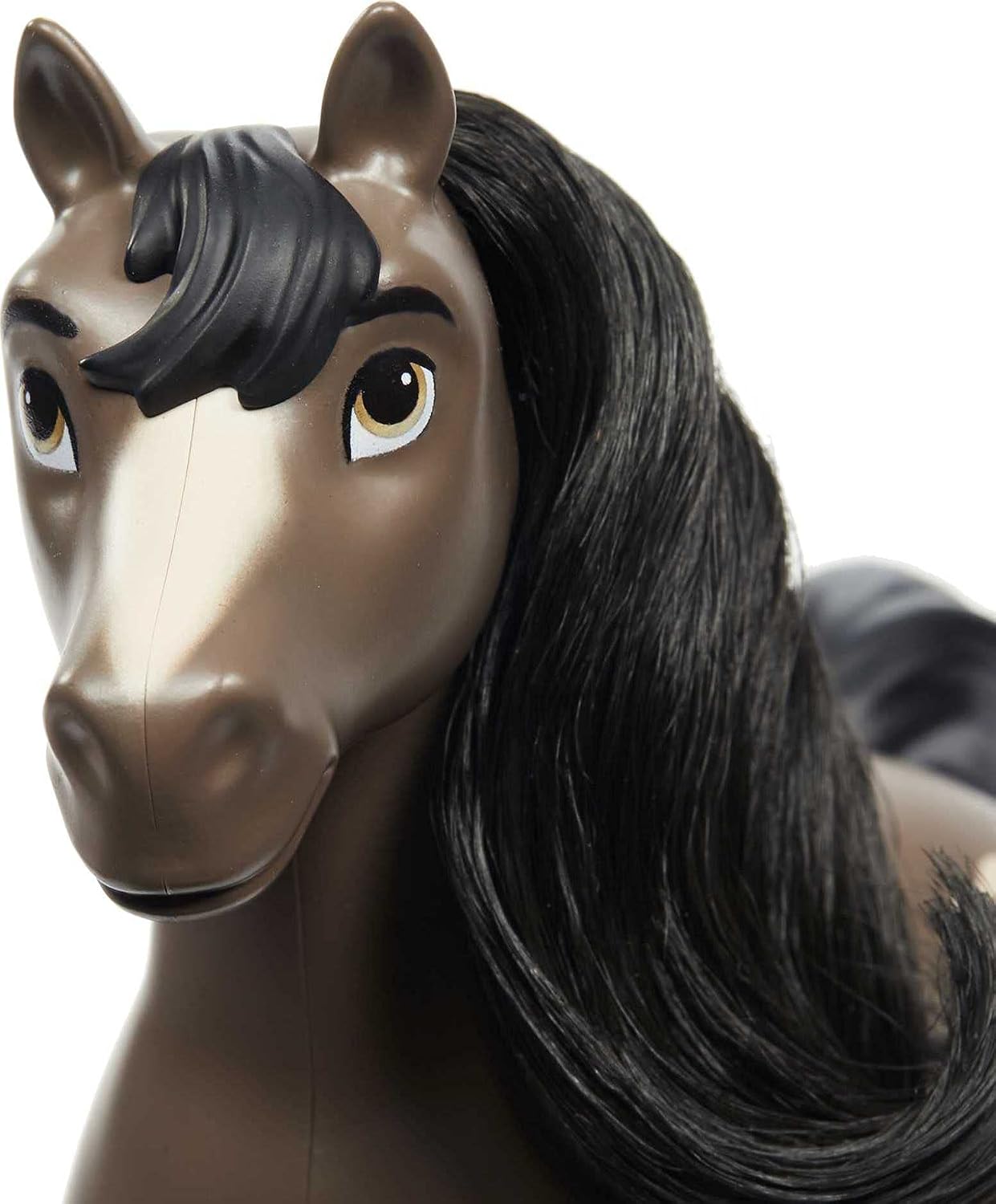 Mattel Spirit Untamed Herd Horse (Approx. 8-in), Moving Head, Bay Pinto with Long Black Mane & Playful Stance - Image 5