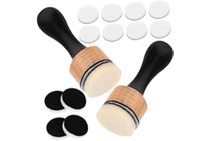 NAMOARLY Mini tampons encreurs en mousse avec poignées et éponges de recharge, outil de mélange portable pour fabrication de 