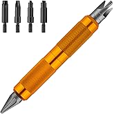 Ludex Case Prep Multi-Tool for Case Trimmer, Crafting Case Pocket Cleaner, Reamer and Chamfer Deburring Tools -Reloading Tool for .17 to .45 Caliber (orange color)