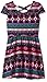 One Step Up Girls' Printed Liverpool Skater with Criss Cross Back Dress
