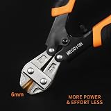 Meccion Heavy Duty 8in Bolt Cutter CR-V Mini Wire Cable Cutter with Soft Grip view 5