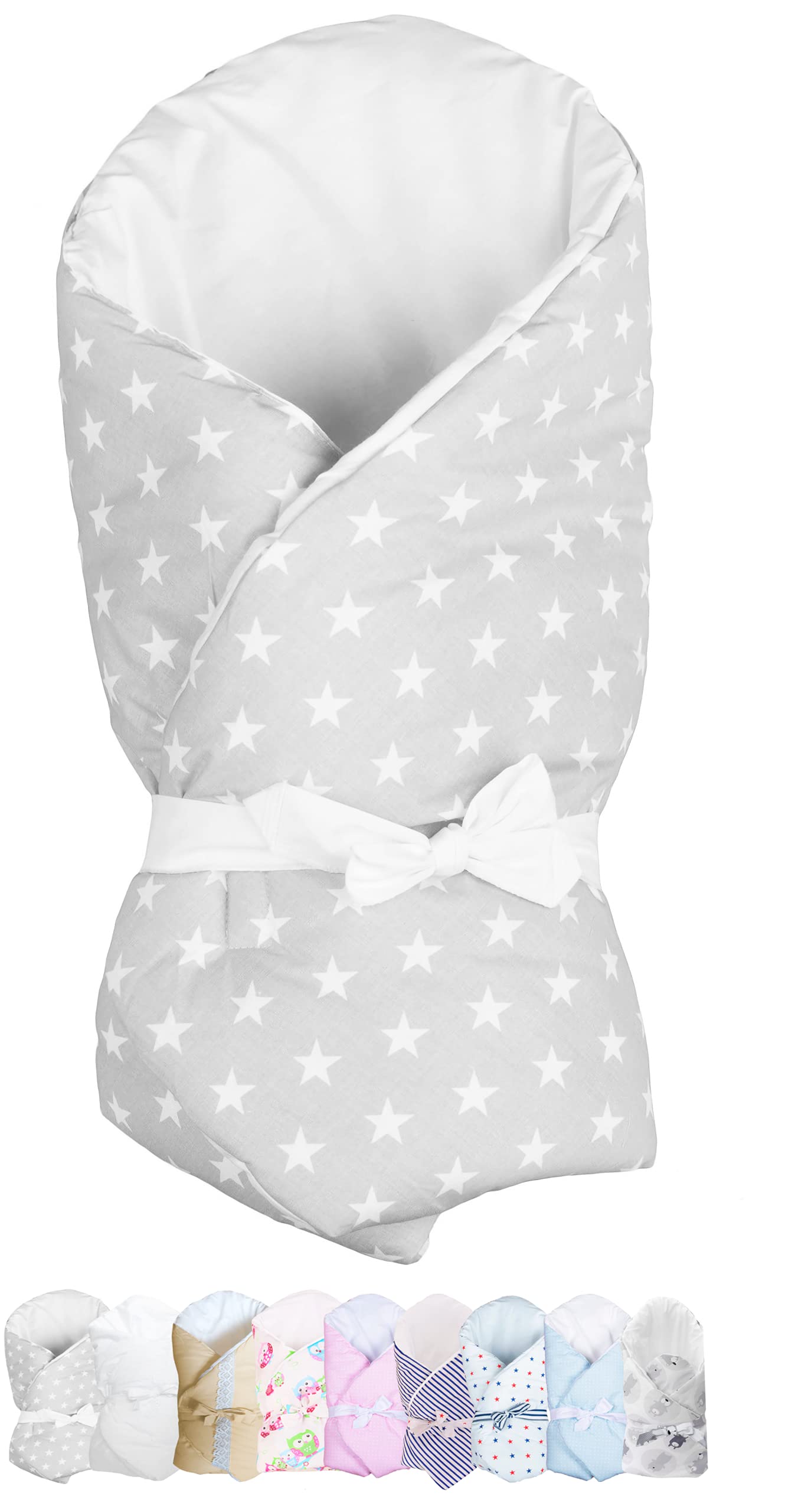 Vizaro - Swaddle Wrap for Newborn - Pure Premium Cotton - Made in EU - OekoTex - Safe for Babies - C. Little Stars