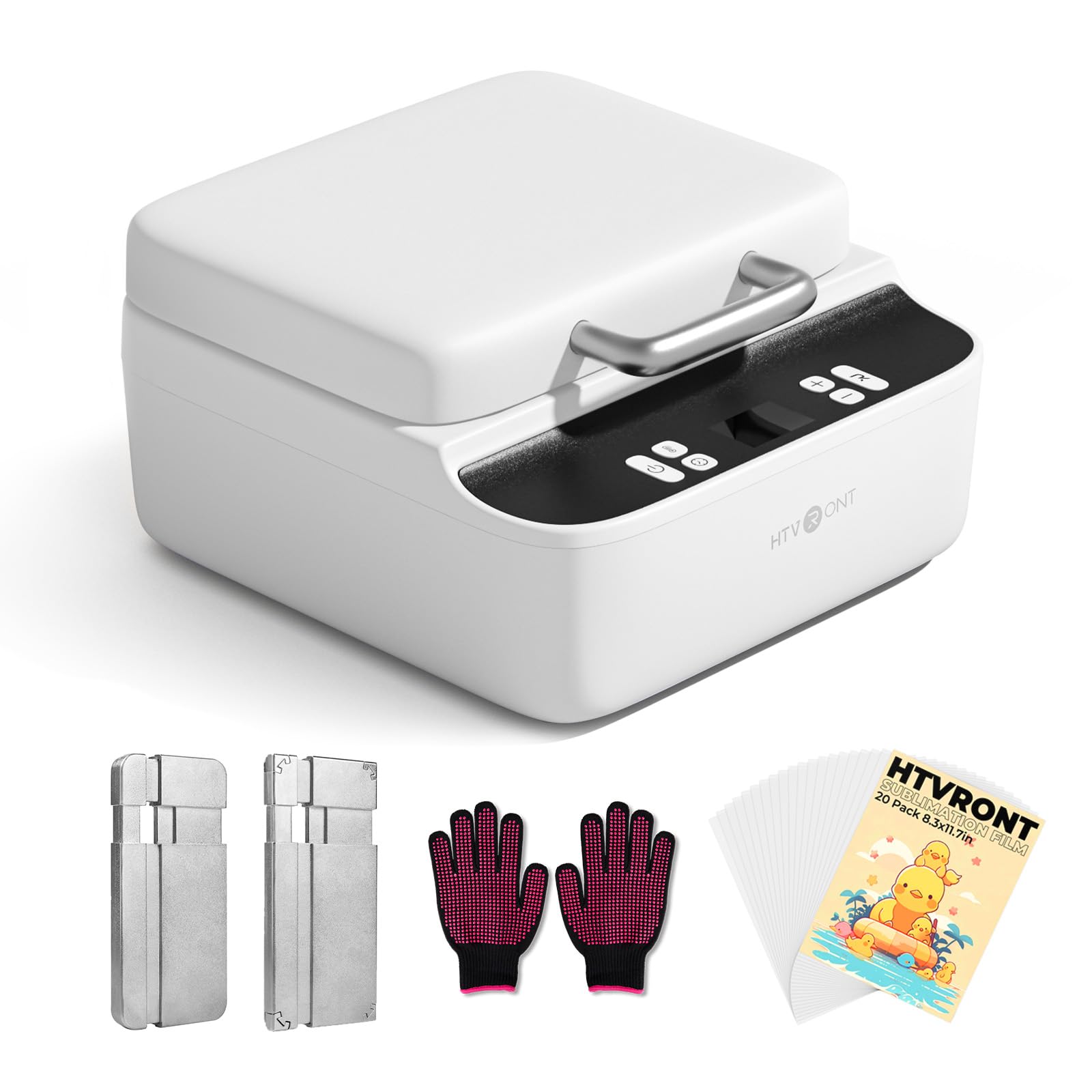 Photo 1 of HTVRONT Phone Case Heat Press Machine Compatible with iPhone & Android - Vacuum Heat Press H17 for Phone Cases- Sublimation Press for Custom Phone Case, Badges, Coasters, Includes Film & Fixture