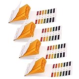 4 Pack pH Test Strips, 320 Strips pH 1-14 Universal