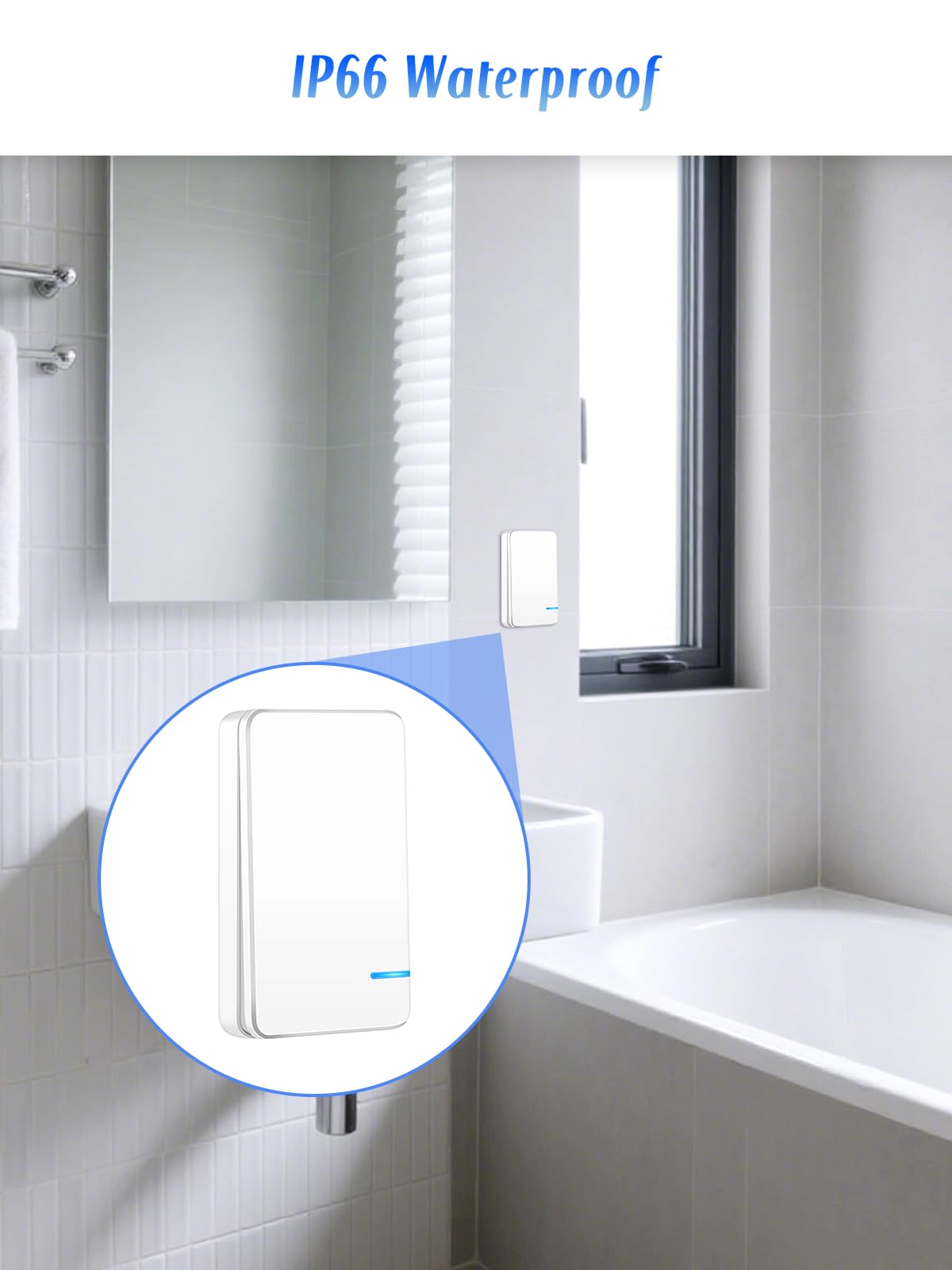 Funkschalter 230V, NineLeaf MiNi Lichtschalter Funk mit Fernbedienung, Einfache Installation, Reichweite der Fernbedienung 100m, IP66 Wasserdicht Tragbarer Kabelloser Schalter für 1000W Lampe 5