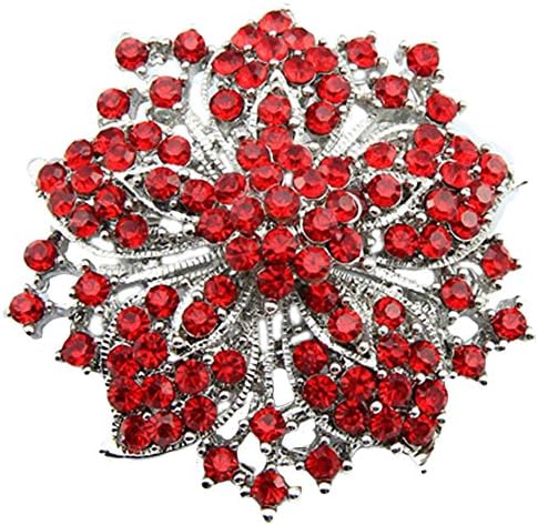 Womens Brooch Pin with Fashion Jewelry Fancy Vintage Rhinestone Bling Crystal Bauhinia Flower