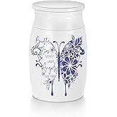Small Urns for Human Ashes Purple Butterfly Mini Urns for Human Ashes Aluminium Cremation Keepsakes urns for Ashes - White
